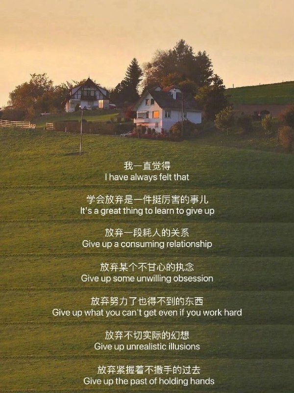 “学会放弃是一件挺厉害的事儿”